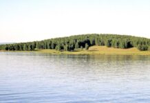 Мыс Крутики, гора Крутики, скалы Крутики на Черноисточинском водохранилище