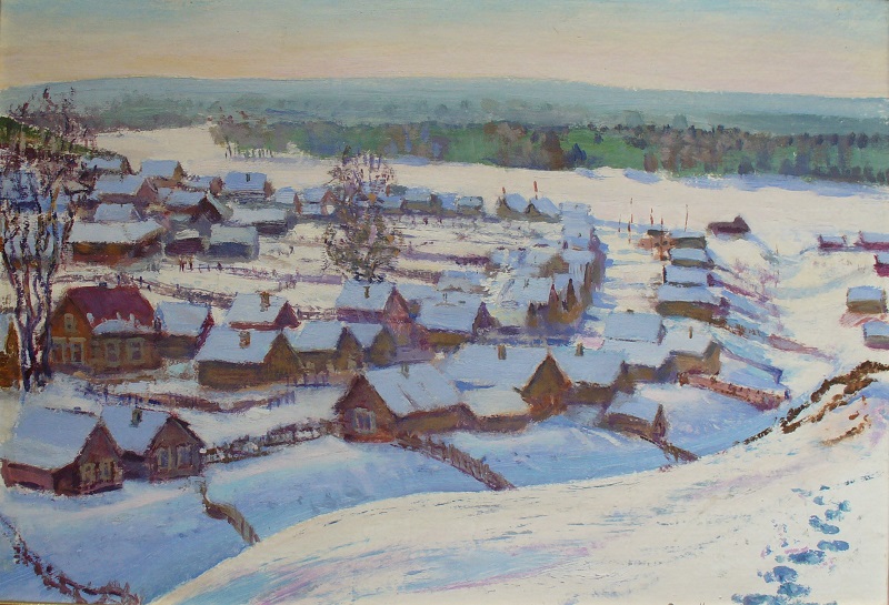 Курганово. Вид со Школьной горы. 1980-е г.г.