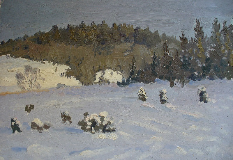 _Курганово. Гора Школьная зимой. 1980-е г.г.