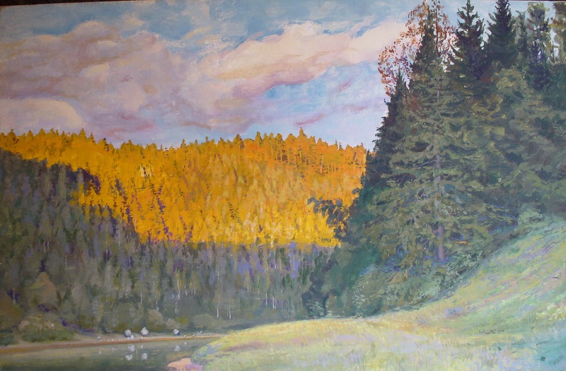 Река Чусовая. Закат.1980-е г.г.