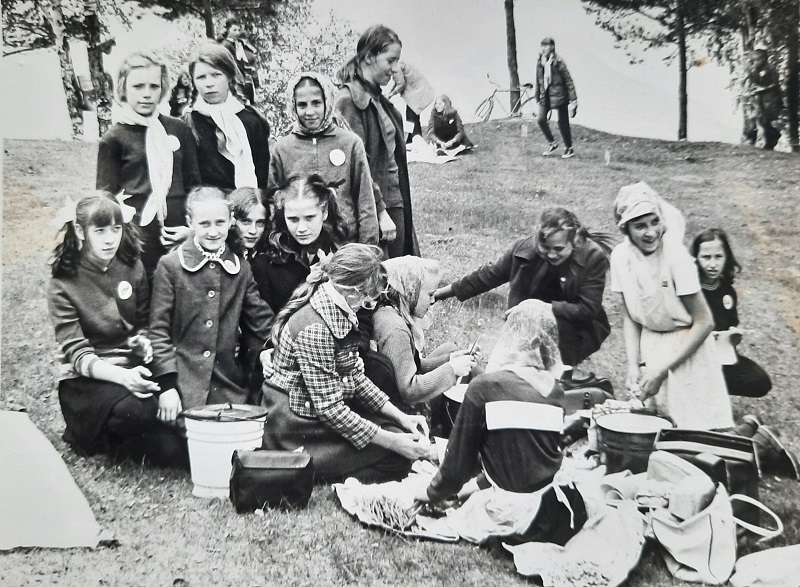 На турслете на мысу Крутики. 1970-е гг.