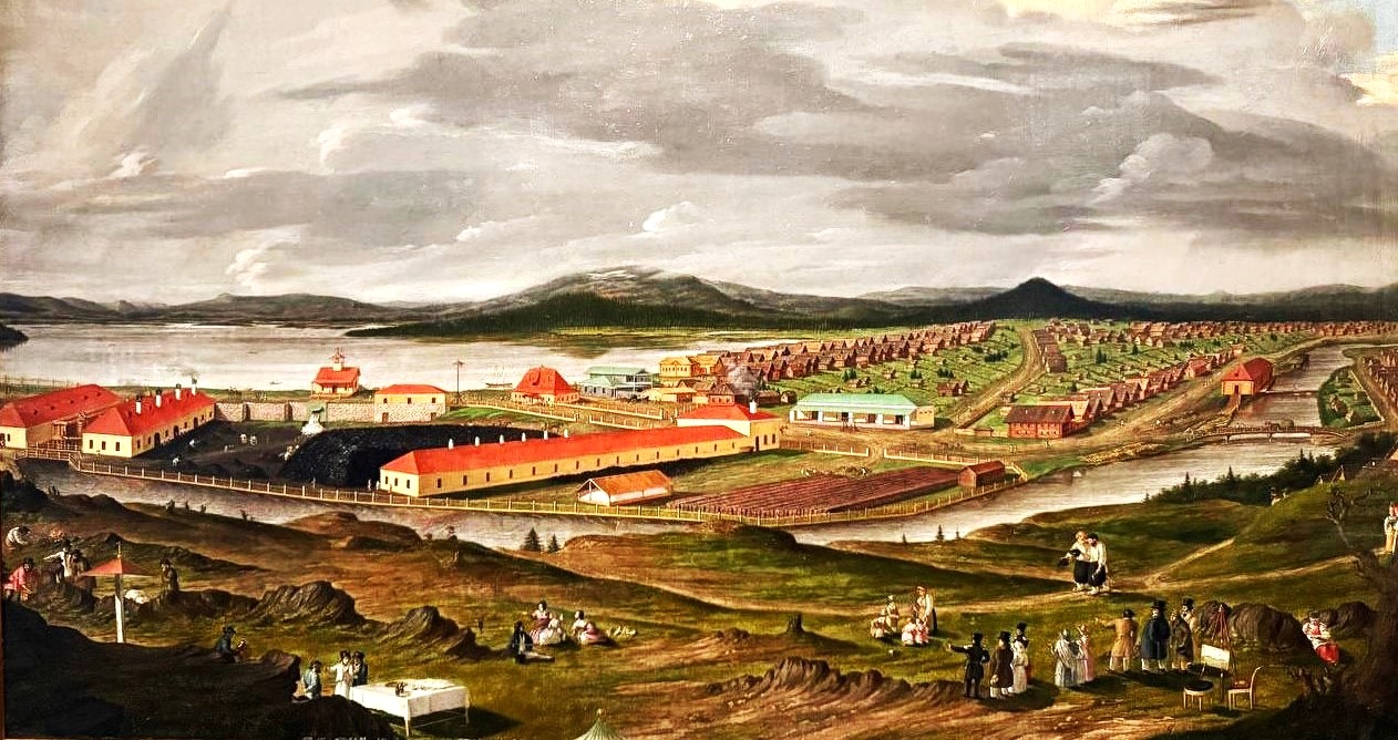 Вид на Черноисточинский завод на Урале в 1836 г. ГИМ. Худ. П.П. Веденецкий.