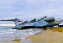 Экраноплан «Лунь» в Дагестане