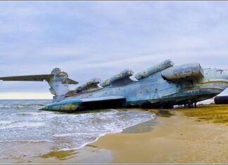 Экраноплан «Лунь» в Дагестане