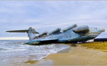 Экраноплан «Лунь» в Дагестане