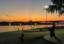 Тверицкая набережная и пляж в Ярославле