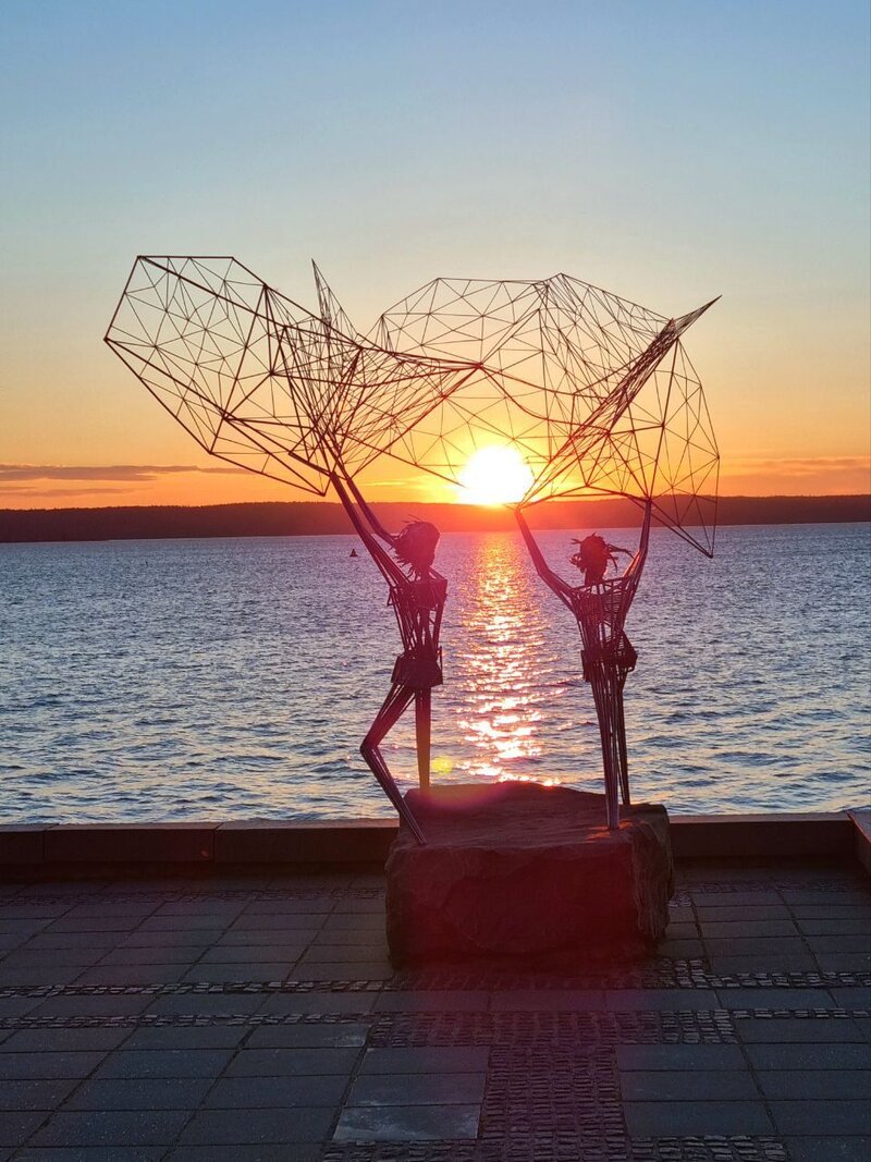 Набережная Петрозаводска, скульптура Рыбаки