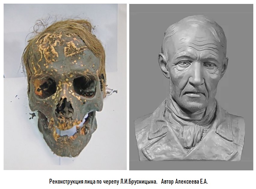 Реконструкция лица Л. Брусницына