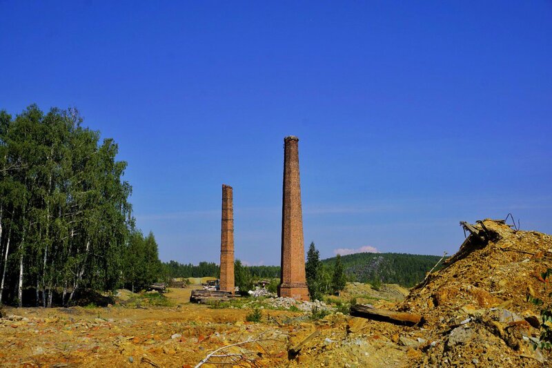 Трубы сортировки медной руды, Карабаш, Челябинская область