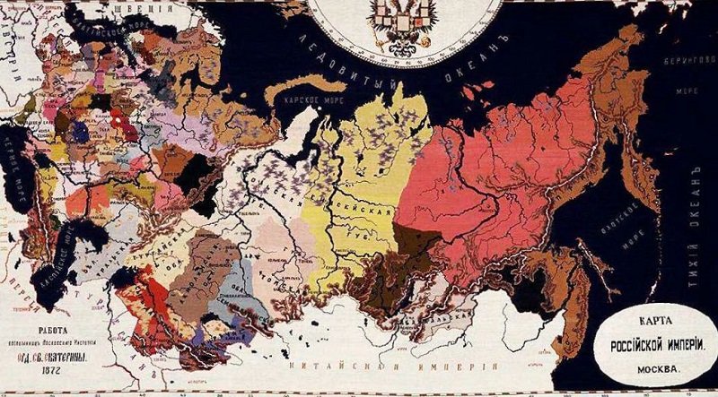 Вышитая карта Российской империи