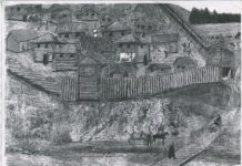 Камышевская слобода, вид со стороны речки Камышловки. Рисунок Игоря Балыбердина