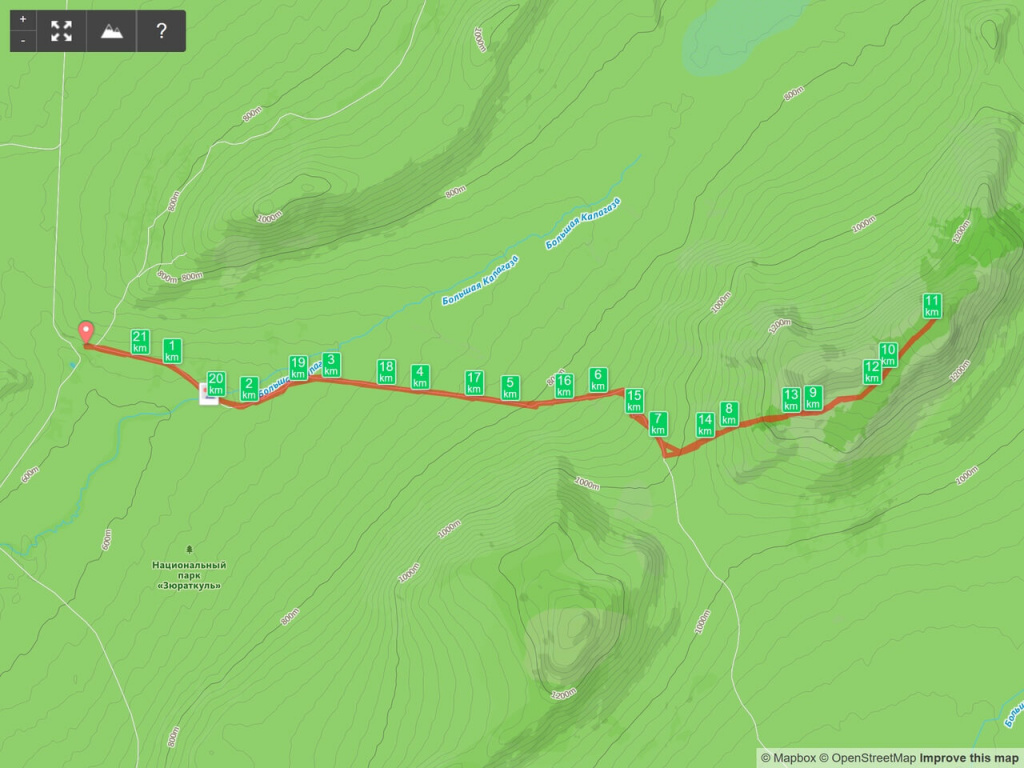 Зюраткуль карта маршрутов