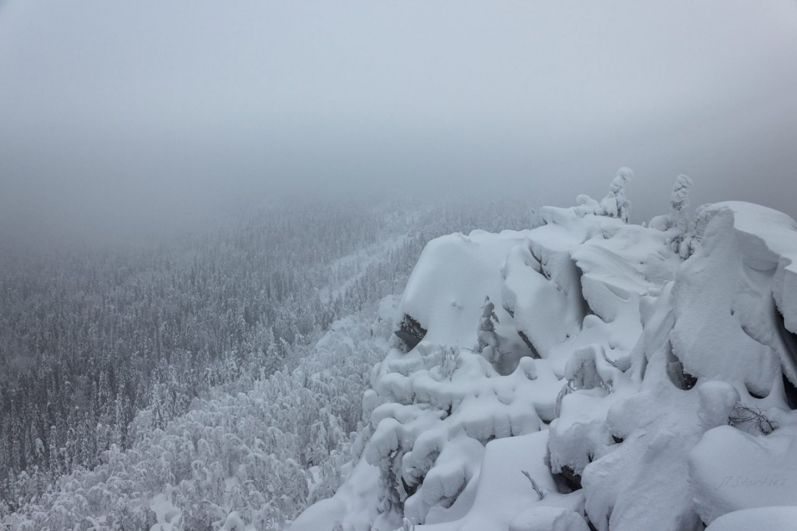 Гора Мясной камень, Пермский край, Зима на Урале